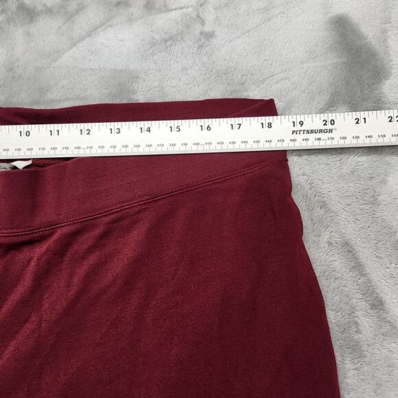 American Rag Pants Womens 3X Red Burgundy Pull On Zip Hem Leggings Chic Preppy - Picture 6 of 10